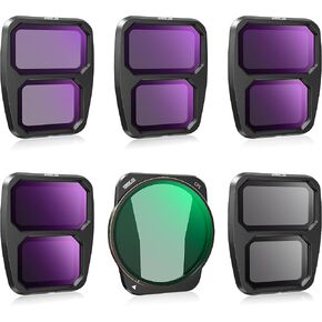 STARTRC ND Filters Set for DJI Air 3 Accessories,6Pack Filters-(UV, CPL, ND8, ND16, ND32, ND64,) (Aluminum Version)