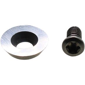 1 Set 12mm Round Carbide Cutter and M4x8 Insert Screws Suitable for Ci3 Finishing Machine Hollow Lathe Carpentry Lathe Carpentry Turning Tool