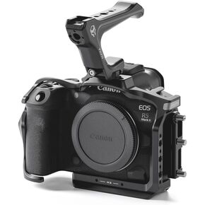 Tilta Camera Cage Compatible with Canon R5 Mark II Lightweight Kit - Black | Mount Accessories w/Cold Shoe, 1/4"-20 and 3/8"-16 | Includes Top Handle & Cable Clamp | Securely Attaches to Camera