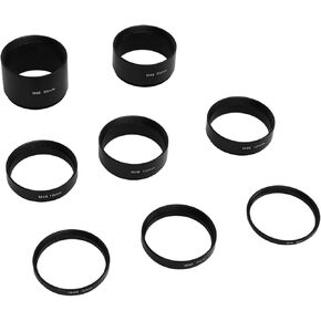 Telescope Extension Tube Set 8 PCS M48X0.75 Focal Length Extension Tube Kit, 3 5 7 10 12 15 20 30mm Extending Ring for Astronomical Telescope Photography Cameras and Eyepieces