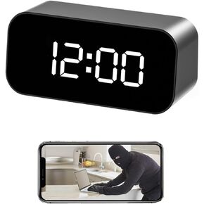 Clock Camera - Security Camera - Indoor Full HD Mini 1080P WiFi Wireless Motion Detection Night Vision Real Time Watch Live Video Nanny Cam
