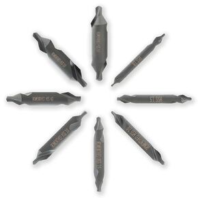 8 Pieces Center Drill Bit Set,M2 High Speed Steel,60-Degree Angle Center Drill Bits Kit Countersink Tools for Lathe Metalworking,Size 1.0 1.5 2.0 2.5 3.0 4.0 5.0 6.0