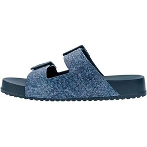 Melissa Cozy Slides M Lover for Women - Thick-Soled Slides with Adjustable Double Buckle Straps, Slip-on Vegan Jelly Shoes, Super Soft and Flexible Slides with Open Toe Design