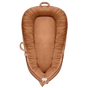 Baby Lounger - Baby Lounger for Newborn 0-24 Months, Baby Nest Breathable & 100% Cotton and Velvet Cover Adjustable Portable Infant Lounger, Co Sleeper for Baby in Bed, Baby Essentials and Gifts