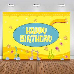 5x3 FT Yellow Party Pack Yellow Cartonn for Kids Birthday Party Decoration