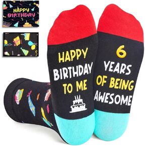 Zmart 6 Six Year Old Birthday Gift, 6t Socks for 6 Year Old Boy Girl, Gifts Presents for 6 Year Olds, Boys Girls Age 6 Gift Ideas