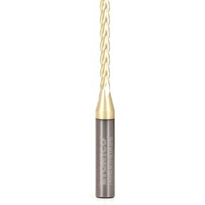 YONICO CNC End Mill Solid Carbide Spiral 3D Carving ZrN Coated Router Bit 1/8-Inch Dia. 1/4-Inch Shank 31413-SC
