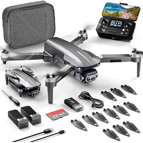 Drone with Camera for Adults Beginner 4K,52-Min Max Flight Time,10000 Feet Control Range,249g Foldable FPV RC Quadcopter,Smart Return Home,5G Transmission,Brushless Motor, Wind Resistance(Grey)