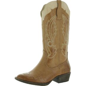 Coconuts by Matisse Womens Cisco Faux Leather Almond Toe Cowboy, Western Boots