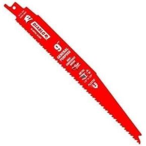 Diablo Bi-Metal Reciprocating Saw Blades for General Purpose Cuts — Variable Tooth Design — 9" Length, 8/14 TPI, 15-Pack — DS0914BGP15