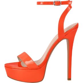Platform Stiletto High Heels for Women, Round Open Toe Ankle Strap Sexy Heeled Sandals for Wedding Party Dress