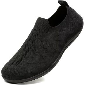 Women's Wide Toe Minimalist Barefoot Walking Slip-on Shoes Casual Sneakers Tennis Gym Athletic Flats Shoes