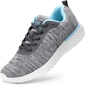 STQ Walking Shoes for Women Lace Up Lightweight Tennis Shoes