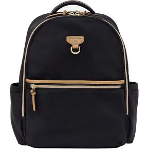 TWELVElittle On The Go Diaperbag Backpack in Black Tan - Includes Changing Pad and Stroller Clips. Diaper Bag Backpack for Moms or Dads
