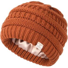 قبعة شتوية للأطفال الصغار من YANIBEST مبطنة بالساتان قبعة صغيرة للأطفال الرضع على شكل جمجمة قبعة شتوية دافئة وناعمة للفتيات والأولاد in Kuwait