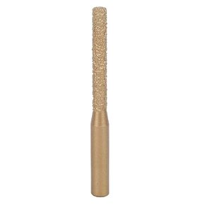 Diamond Straight Router Bit - Straight Brazed Diamond Profile Wheel Router Bit Golden Brazed Straight Shank for Marble Granite Stone Hells Tile Edge Electric Router Profiling Cutting (6.35*5*65mm)