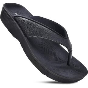 AEROTHOTIC Slip On Recovery Footwear Plantar Fasciitis Flip Flops for Women Yoga Mat Outdoor Walking Beach Ladies Arch Support Summer Thong Dressy Casual Sandals Comfortable Vacation Essentials in Kuwait