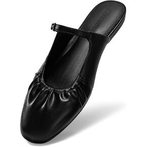 Coutgo Womens Mares Mary Jane Flats مغلقة على أخمص القدمين مطوية على أحذية تنبأ شرائح غير رسمية