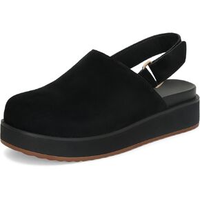 Women's Platform Slingback Clogs Suede Leather Short Ankle Mini Boots Comfy House Sneakers Anti-Slip Boot with Back Strap