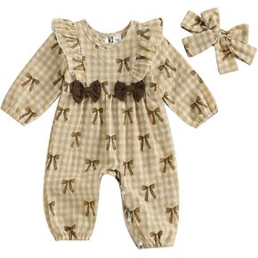 ZAXARRA Newborn Baby Girl Clothes Cute Print Long Sleeve One Pieces Romper Jumpsuit My First Valentines Outfit