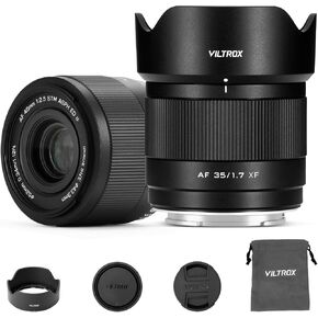 VILTROX 35mm F1.7 XF Lens AF F/1.7 X-Mount Shot for Fuji Beginner's Lens Auto Fcous APS-C Large Aperture Prime Lenses for Fujifilm X-T1 X-T10 X-T2 X-T20 X-T3 X-T4 X-T100 X-T200 X-T30 X-PRO02 XS10 XS20