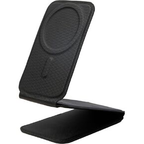 DesignNest Phone Tripod Stand Magnetic Wallet Stand,Hold Max 3 Cards, with Mirror