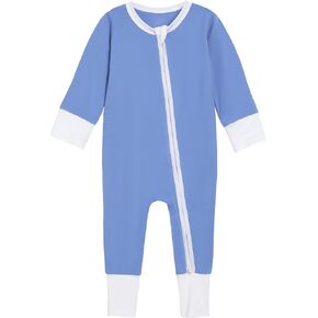 Baby Zippered Rompers Newborn Pajamas Sleepers Long Sleeve Jumpsuits Infant Zipper Romper-Viscose from Bamboo