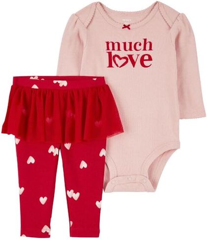 Carter's Two Piece Much Love Valentine's Day Top and Tutu Pants Set Red (Red, 6 Months) in Saudi Arabia