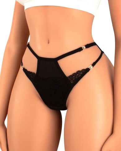 Banamic Womens Panties Thong Lace G-String T-Back Panties Strappy Panties Sexy in Saudi Arabia