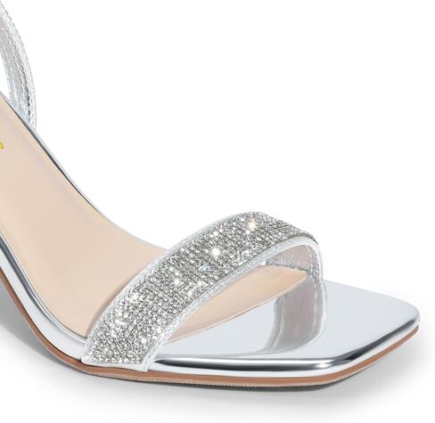 DREAM PAIRS Women's Chunky Heels Square Open Toe Ankle Buckle Strappy Block Heeled Sandals for Party Wedding Daily in Kuwait