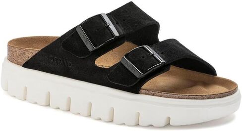 Birkenstock Arizona Chunky Suede Women's Black Sandals in Saudi Arabia