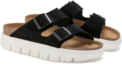 Birkenstock Arizona Chunky Suede Women's Black Sandals in Saudi Arabia