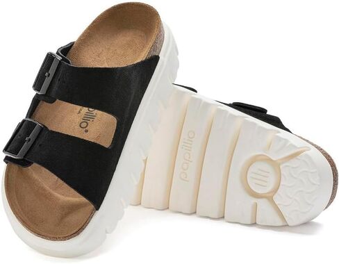 Birkenstock Arizona Chunky Suede Women's Black Sandals in Saudi Arabia