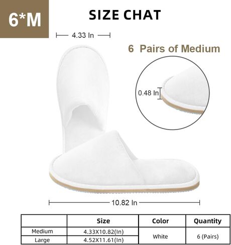 GONG GONG 6 Pairs Non Slip Disposable Slippers, Washable & Reusable, Closed Toe Crystal Velvet Slipper for Guest, Bathroom, House, Hotel, Party, SPA, Wedding in Saudi Arabia