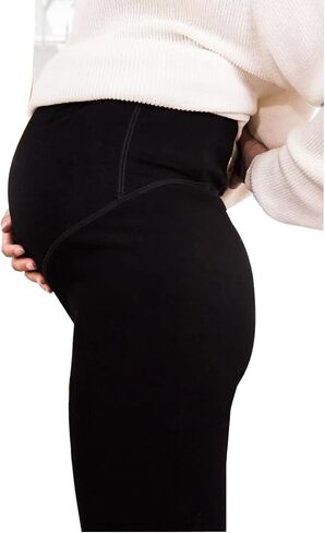 Warm Over Bump Maternity Tights with Adjustable Waistband, 280G Thick Fabric in Kuwait
