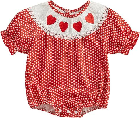 Karuedoo Toddler طفلة طفلة عيد الحب يوم التطريز قلب البولكا النقطة in Kuwait