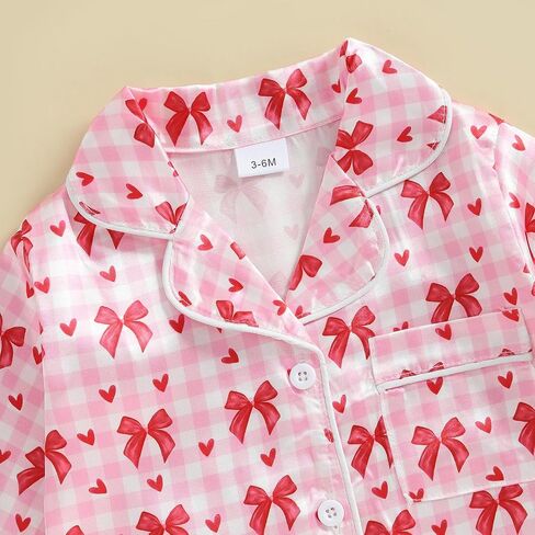 woshilaocai Baby Girl Button Down Romper Bow Strawberry Fuzzy Cuff Long Sleeve Jumpsuit Spring Summer Clothes in Saudi Arabia
