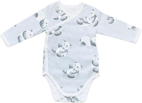 Baby Unisex Long Sleeves Panda Print Onesie, One-Piece Romper, Jumpsuit, Bodysuit, Playsuit in Saudi Arabia