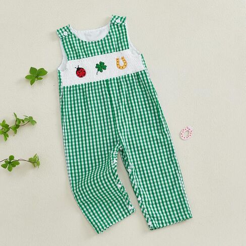 SAYOO Duck Hunter Baby Clothes Baby Boy Mallard Duck Embroidery Bodysuits Jumpsuit Romper One-piece Plaid Hunting Clothes in Saudi Arabia