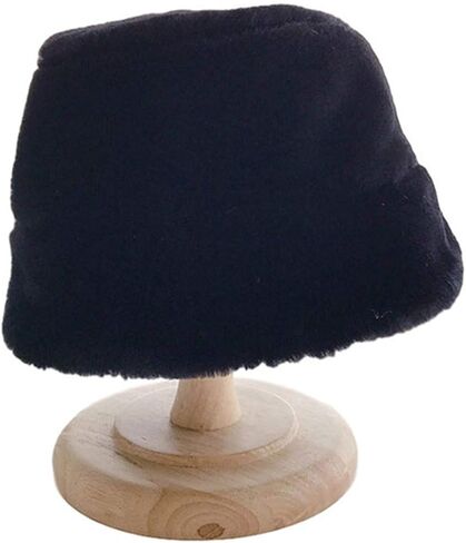 Faux Rabbit Fur Winter Bucket Hat for Kids Girls Boys Cap Children Plush Warm Baby Hat Kids Accessories 2-7Y in Saudi Arabia