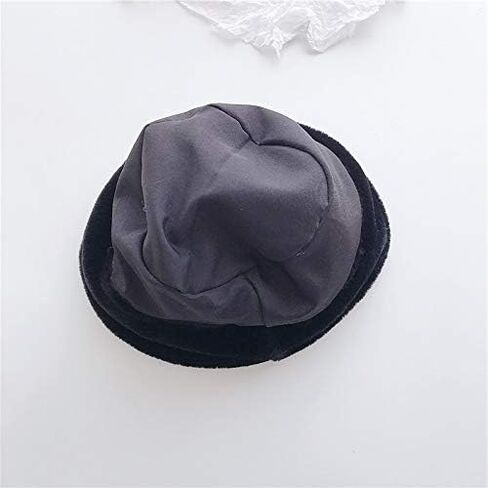 Faux Rabbit Fur Winter Bucket Hat for Kids Girls Boys Cap Children Plush Warm Baby Hat Kids Accessories 2-7Y in Saudi Arabia