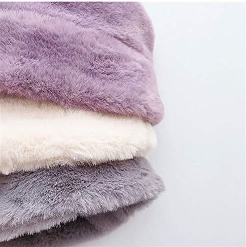 Faux Rabbit Fur Winter Bucket Hat for Kids Girls Boys Cap Children Plush Warm Baby Hat Kids Accessories 2-7Y in Saudi Arabia