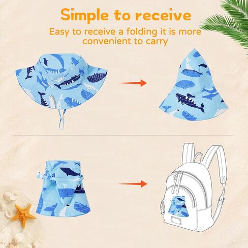 Baby Boy and Girl Sun Hat with UPF 50+ Summer Protection Stylish Bucket Hat for Kids Toddler Baby Hats Perfect for Beach Days in Saudi Arabia