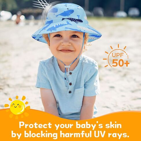 Baby Boy and Girl Sun Hat with UPF 50+ Summer Protection Stylish Bucket Hat for Kids Toddler Baby Hats Perfect for Beach Days in Saudi Arabia
