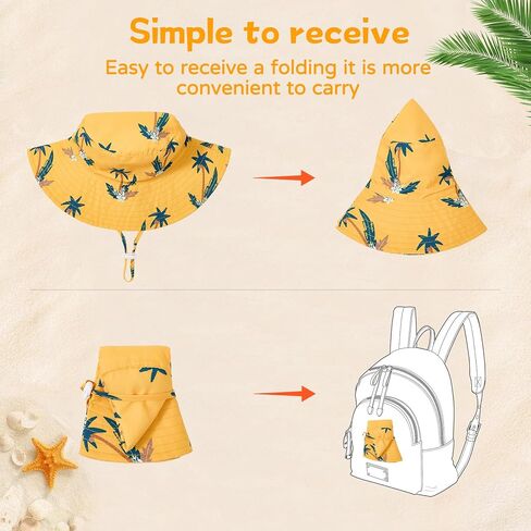 Baby Boy and Girl Sun Hat with UPF 50+ Summer Protection Stylish Bucket Hat for Kids Toddler Baby Hats Perfect for Beach Days in Kuwait