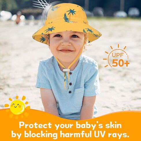 Baby Boy and Girl Sun Hat with UPF 50+ Summer Protection Stylish Bucket Hat for Kids Toddler Baby Hats Perfect for Beach Days in Kuwait