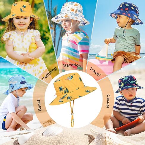 Baby Boy and Girl Sun Hat with UPF 50+ Summer Protection Stylish Bucket Hat for Kids Toddler Baby Hats Perfect for Beach Days in Kuwait