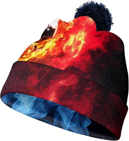 Kids Beanie Winter Pompom Soft Knitted Hat High Elasticity Caps for Girls Boys in Kuwait
