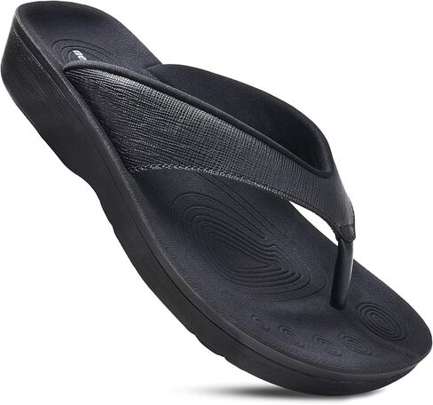 AEROTHOTIC Slip On Recovery Footwear Plantar Fasciitis Flip Flops for Women Yoga Mat Outdoor Walking Beach Ladies Arch Support Summer Thong Dressy Casual Sandals Comfortable Vacation Essentials in Kuwait