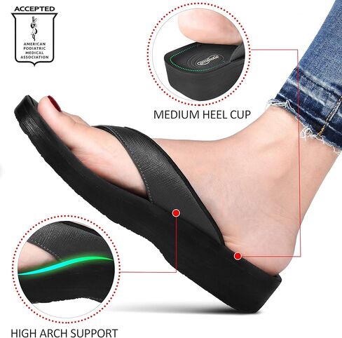 AEROTHOTIC Slip On Recovery Footwear Plantar Fasciitis Flip Flops for Women Yoga Mat Outdoor Walking Beach Ladies Arch Support Summer Thong Dressy Casual Sandals Comfortable Vacation Essentials in Kuwait